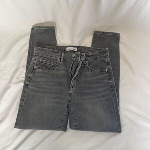 5/$50 Loft skinny crop Sz 30/10 gray high rise jeans